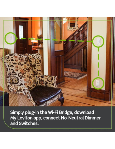 Kit de Regulador Inteligente Leviton DN6HD y Puente Wi-Fi MLWSB