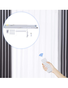 Cortina Eléctrica Inteligente YIYIBYUS 4m con Control Remoto 2