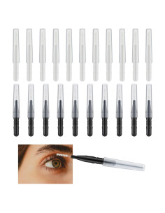 20 Cepillos Micro para Cejas y Pestañas LUTER - Con Tapa