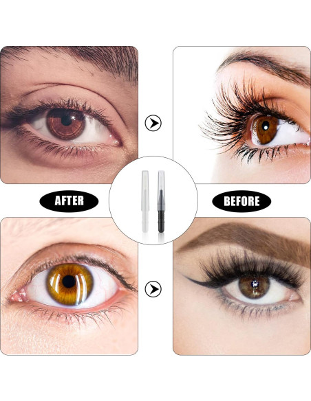 20 Cepillos Micro para Cejas y Pestañas LUTER - Con Tapa