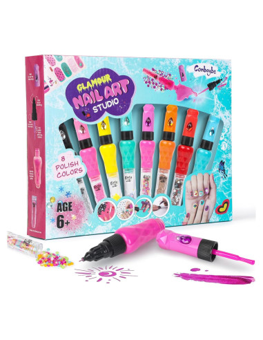 Kit de Esmalte de Uñas para Niñas Combaybe - 8 Colores No Tóxicos