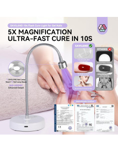 Lámpara UV SAVILAND 12W para Uñas de Gel - Secado Rápido 2