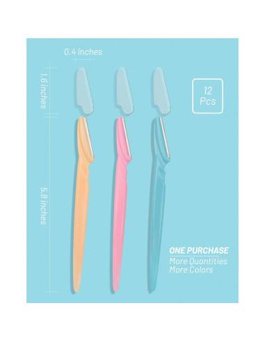 Rasuradora de Cejas MoHern 12 Pcs Profesional para Mujeres