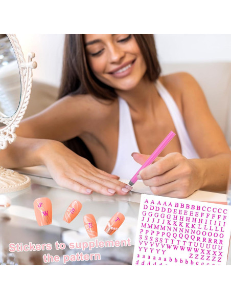 Juego de Sellos para Uñas TRTYEF 15 Piezas Diseño Floral