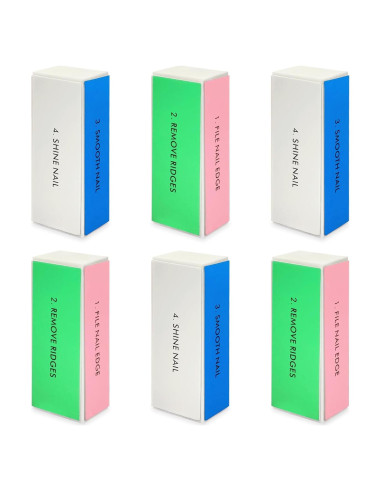 Bloque de Esponja para Uñas LNAUJS - Paquete de 6, 4 en 1