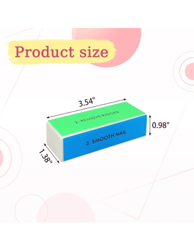 Bloque de Esponja para Uñas LNAUJS - Paquete de 6, 4 en 1