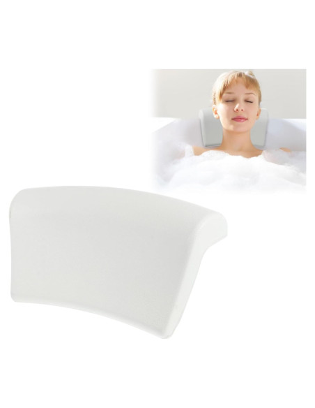 Cojín de Baño POPETPOP Impermeable 29.5x14.5 cm Blanco