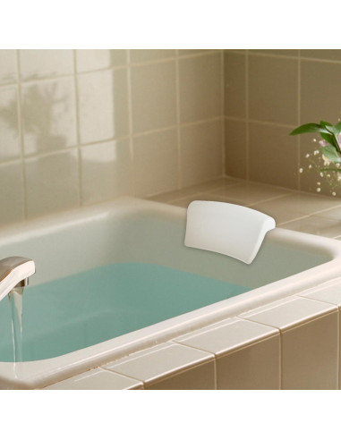 Cojín de Baño POPETPOP Impermeable 29.5x14.5 cm Blanco