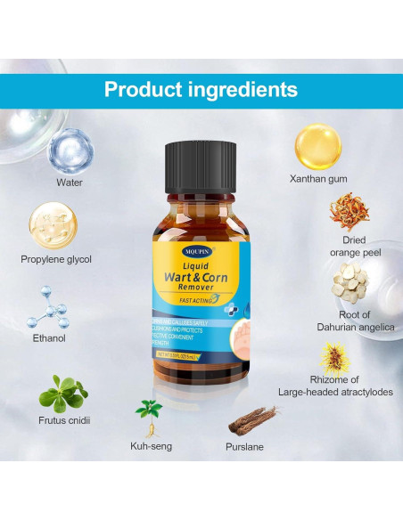 Removedor de Maíz MQUPIN 15ml x 2 + 30 Almohadillas + 10 Hisopos