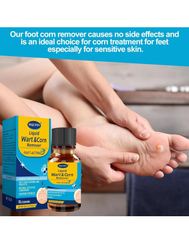 Removedor de Maíz MQUPIN 15ml x 2 + 30 Almohadillas + 10 Hisopos