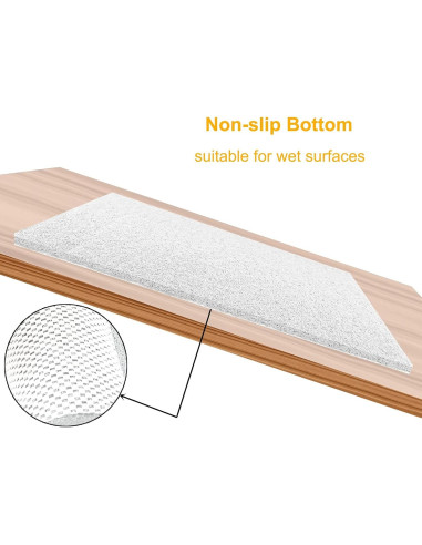 Alfombra Antideslizante para Ducha Leotruny 61x41cm PVC Blanco