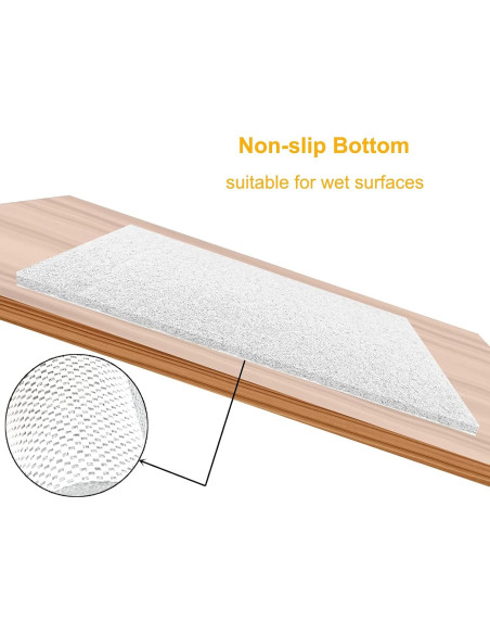 Alfombra Antideslizante para Ducha Leotruny 61x41cm PVC Blanco