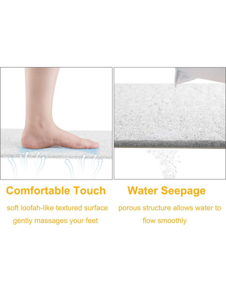 Alfombra Antideslizante para Ducha Leotruny 61x41cm PVC Blanco