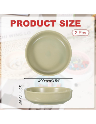 Soporte de Clips de Papel Cerámica PATIKIL Verde Matcha 2 Pcs