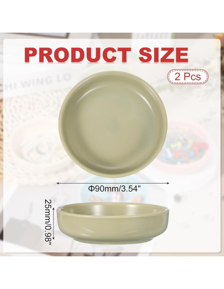 Soporte de Clips de Papel Cerámica PATIKIL Verde Matcha 2 Pcs