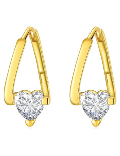 Pendientes de Germanio Magnetoterapia DIOWUS Oro Corazón