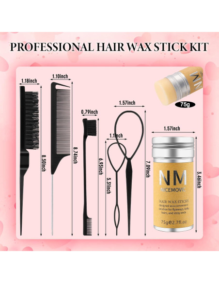 Juego de Barra de Cera para el Cabello NICEMOVIC 6 Piezas