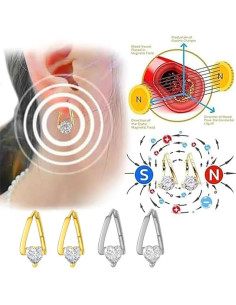 Pendientes de Germanio Magnetoterapia DIOWUS Oro Corazón 2