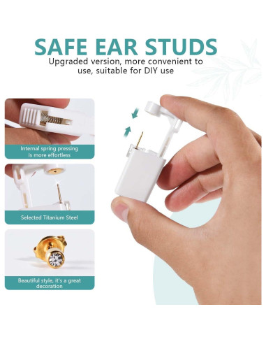 Kit de Perforación de Orejas Desechable OBTANIM - 4 Piezas Oro