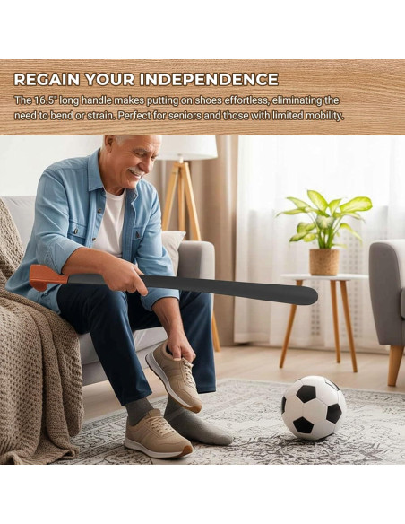 Cuchara de Calzado de Metal Amroicus 2 Piezas Mango Largo