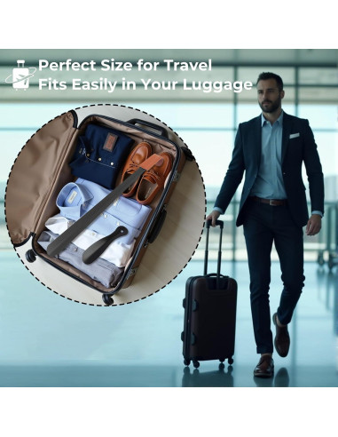 Cuchara de Calzado de Metal Amroicus 2 Piezas Mango Largo