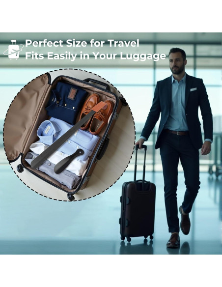 Cuchara de Calzado de Metal Amroicus 2 Piezas Mango Largo