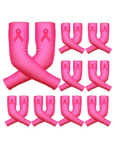 Mangas de Compresión UV Zhanmai 9 Pares para Mujeres Rosa