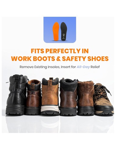 Plantillas Viscoelásticas Handarte para Botas de Trabajo EU42