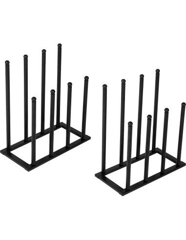 Juego de 2 organizadores de zapatos MyGift metal negro moderno