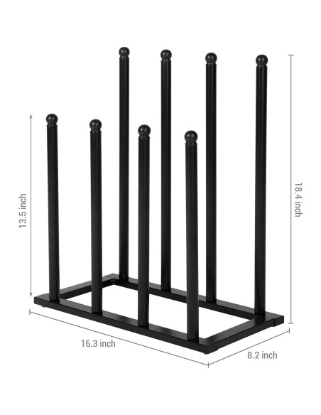 Juego de 2 organizadores de zapatos MyGift metal negro moderno