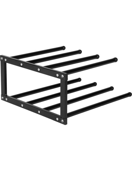 Juego de 2 organizadores de zapatos MyGift metal negro moderno