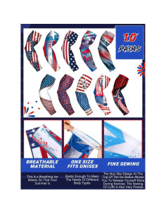 10 Pares Mangas de Protección Solar UV Unisex - Poliester L 2