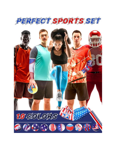 10 Pares Mangas de Protección Solar UV Unisex - Poliester L