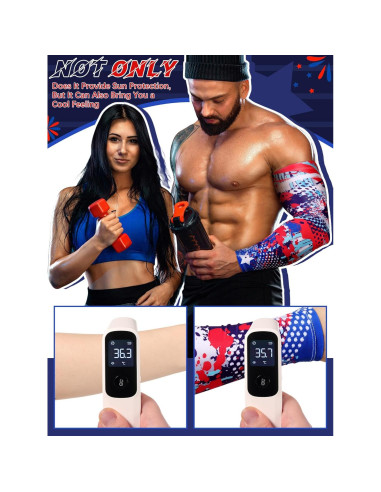 10 Pares Mangas de Protección Solar UV Unisex - Poliester L