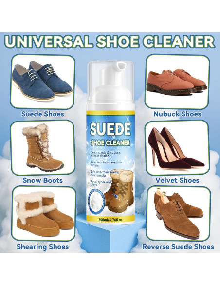 Kit Limpiador de Zapatos Suede AstraVox 200ml con Cepillo y Toalla