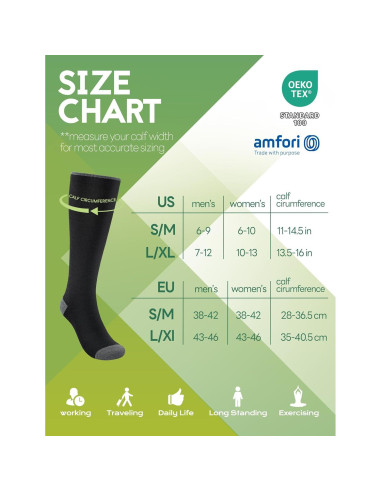 Calcetines de Compresión SONORAN para Mujeres y Hombres 20-30 mmHg