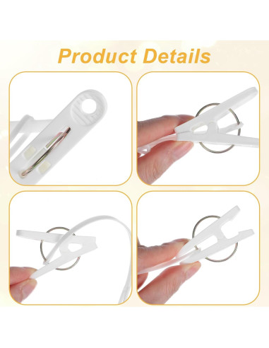 Paquete de 120 Clips de Ropa Multiusos Limbeuuu Blanco