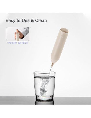 Espumador de Leche Eléctrico ELMWAY KJBQ-10 Recargable Beige