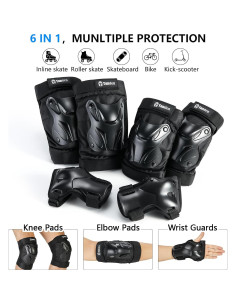 Equipo de Protección Tanden para Patinaje Adultos - Rodilleras, Codilleras y Muñequera 2