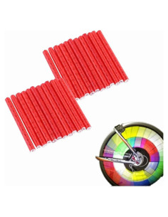 Yosoo 24 Piezas Clips Reflectantes para Radios de Bicicleta