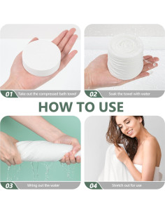 Toallas Comprimidas Desechables Benano 140x70 cm - 5 Paquetes 2