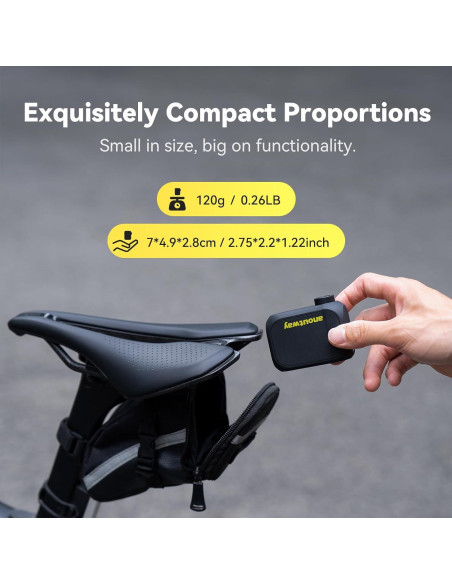 Bomba de Aire Eléctrica Anoutway AT1 Mini 120 PSI Negra