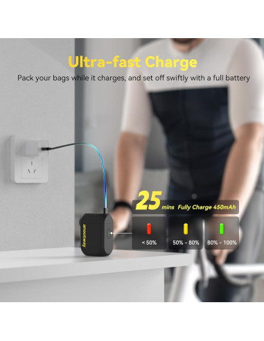 Bomba de Aire Eléctrica Anoutway AT1 Mini 120 PSI Negra