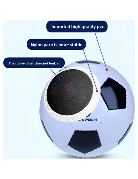 Balón de Fútbol NiuXTool Clásico Negro y Blanco - Tamaños 3, 4 y 5