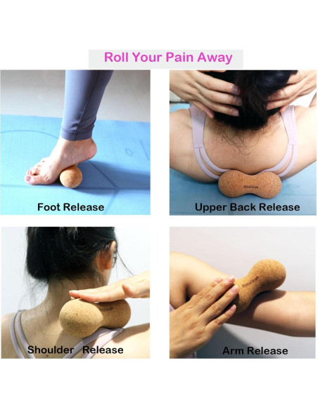 Bola de Masaje de Corcho Rreadean 13.9cm Alivio Muscular