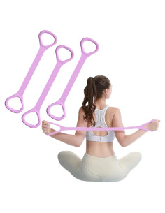 Banda de Resistencia NZWNXDTQ Rosa - Paquete de 3 para Ejercicio