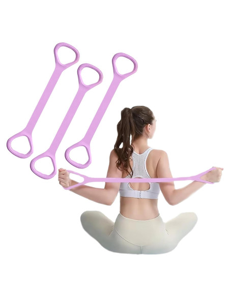 Banda de Resistencia NZWNXDTQ Rosa - Paquete de 3 para Ejercicio