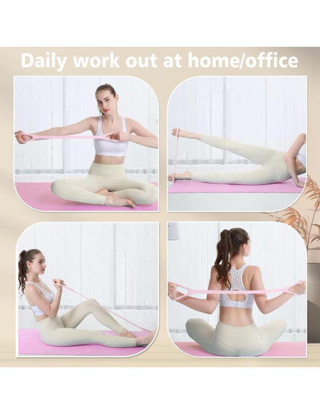 Banda de Resistencia NZWNXDTQ Rosa - Paquete de 3 para Ejercicio