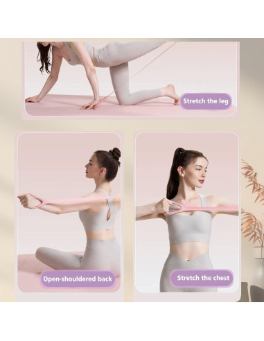 Banda de Resistencia NZWNXDTQ Rosa - Paquete de 3 para Ejercicio