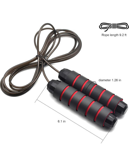 Cuerda de Saltar Ajustable BOOMIBOO 2.8m Antienredos Fitness